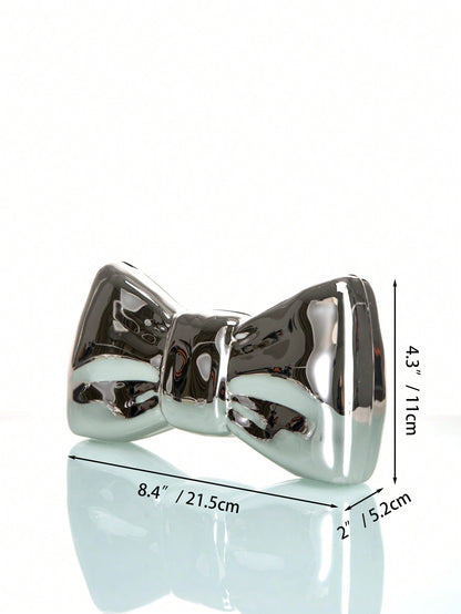 "Fun in Thought" Metallic Retro Bow Shaped Clutch Bag With Chain Strap