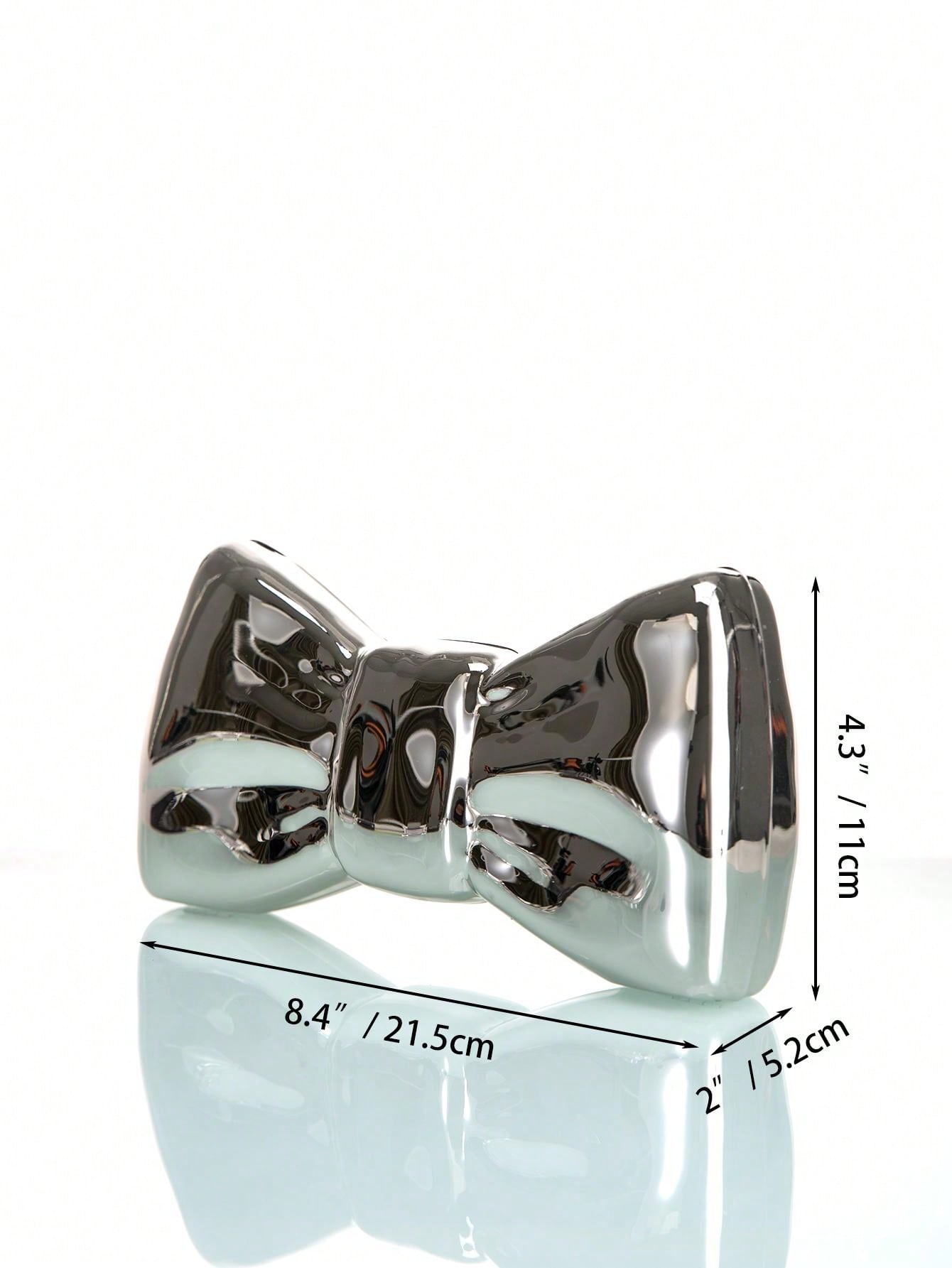 "Fun in Thought" Metallic Retro Bow Shaped Clutch Bag With Chain Strap