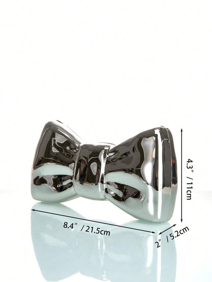 "Fun in Thought" Metallic Retro Bow Shaped Clutch Bag With Chain Strap