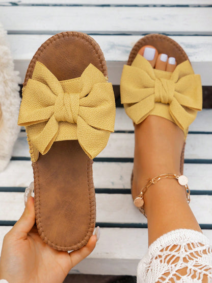 Penny Fabric Bow Slides
