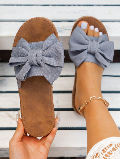 Penny Fabric Bow Slides