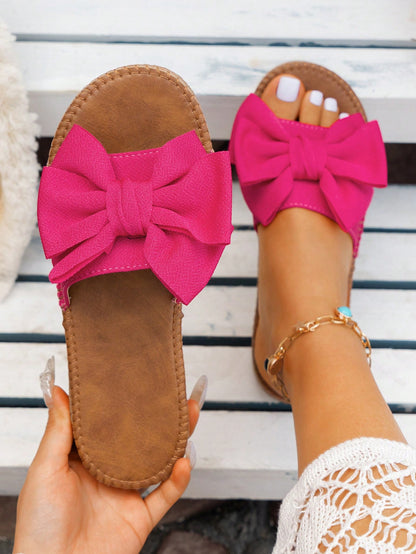 Penny Fabric Bow Slides