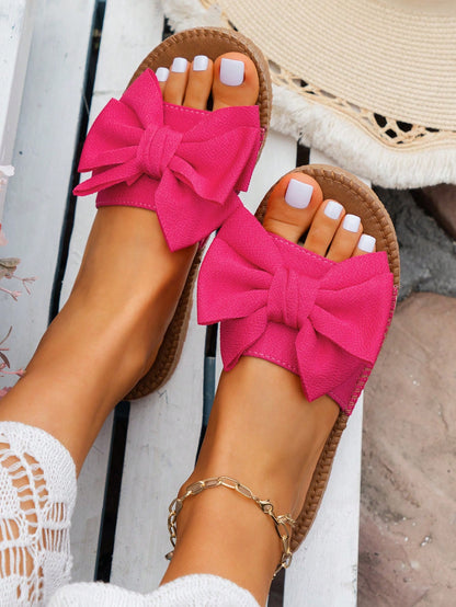 Penny Fabric Bow Slides