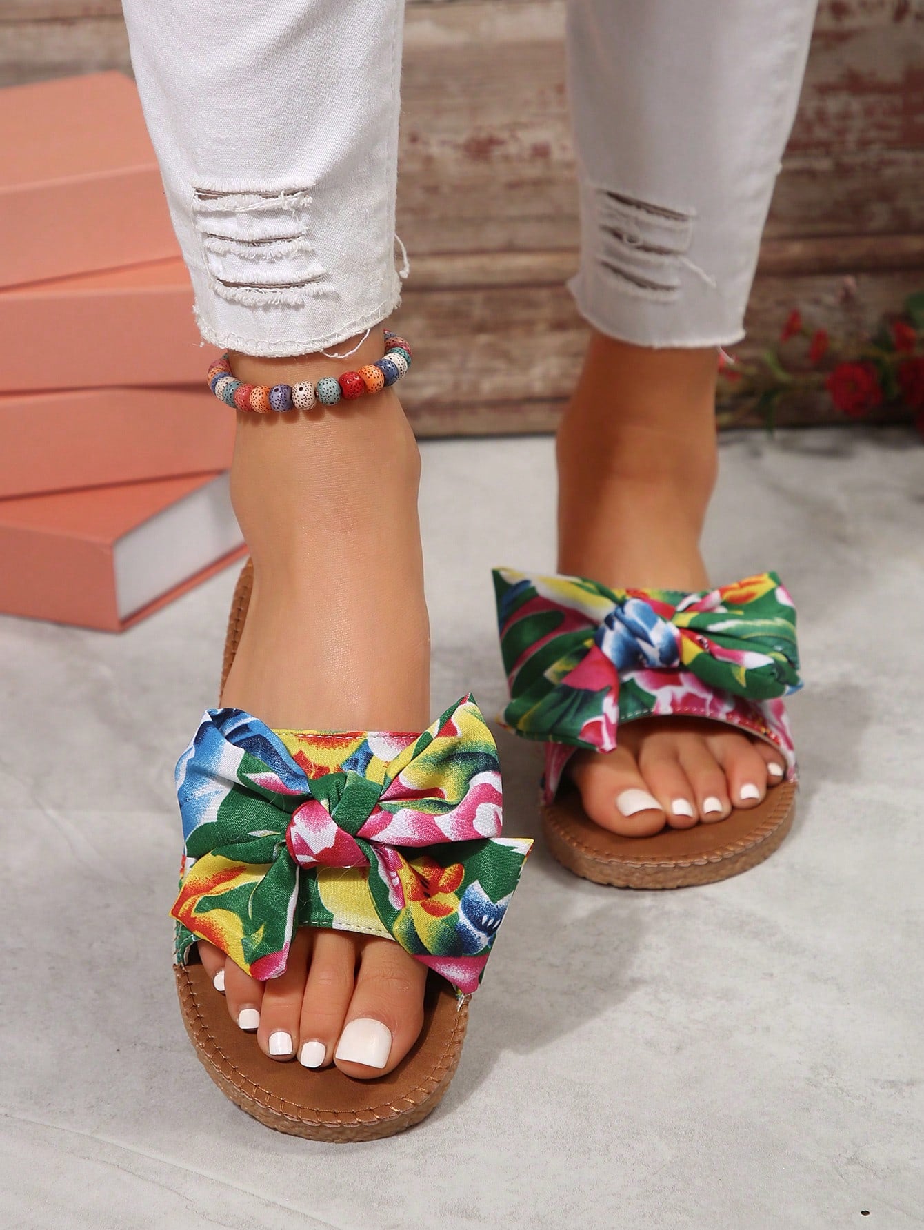Penny Fabric Bow Slides