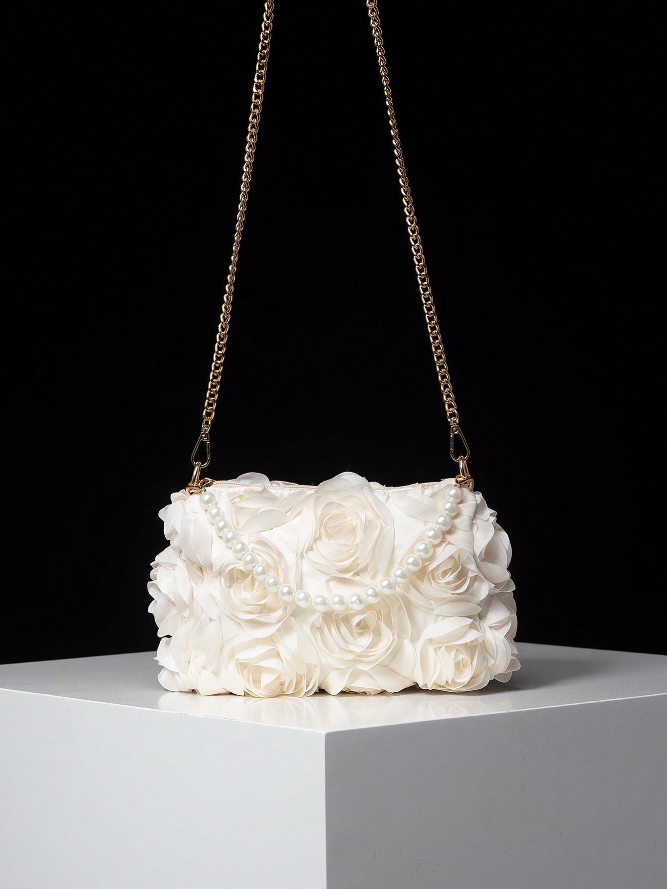 Evie Elegant Rose Flower Crossbody Bag