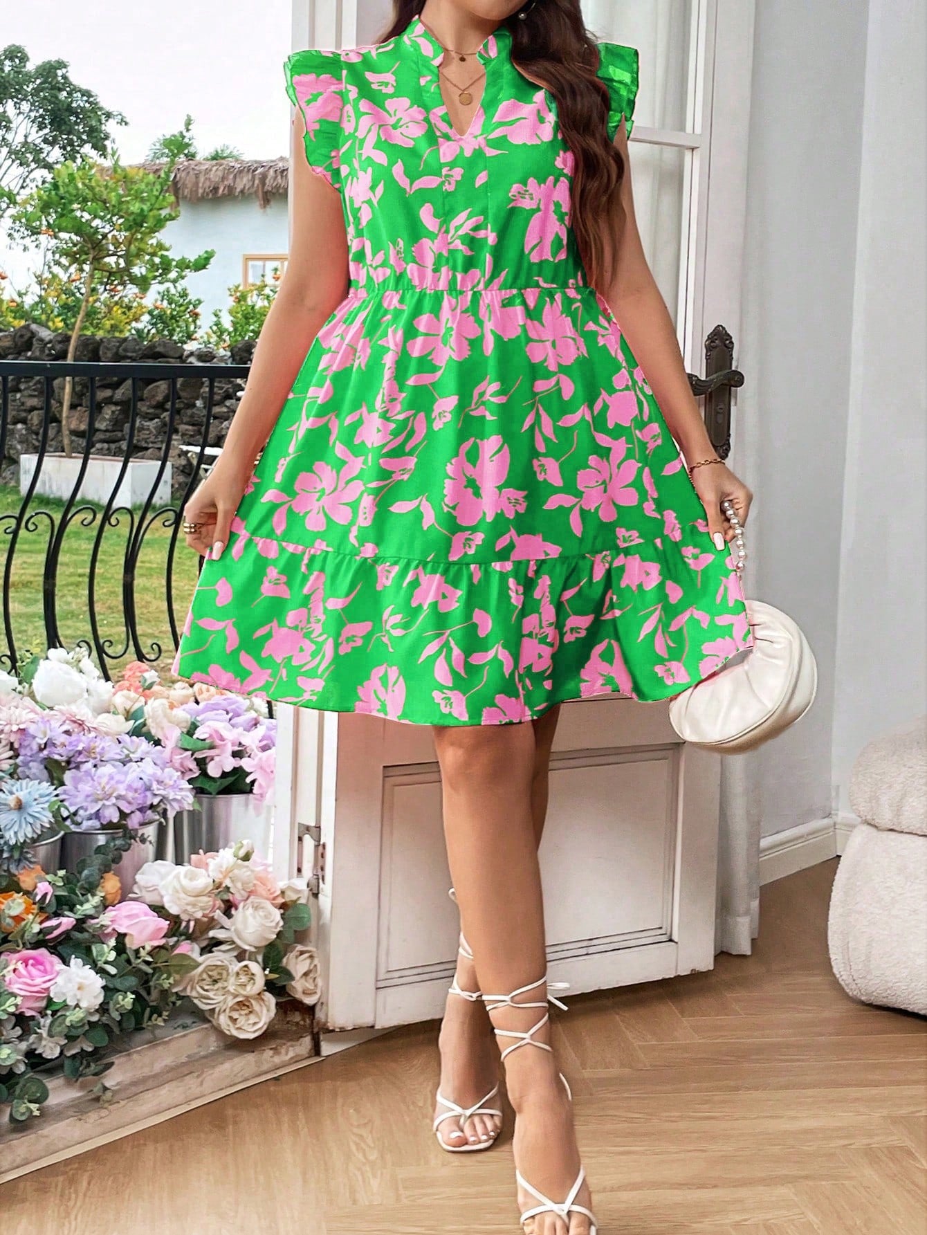 Kathleen Floral Boho A-Line Dress