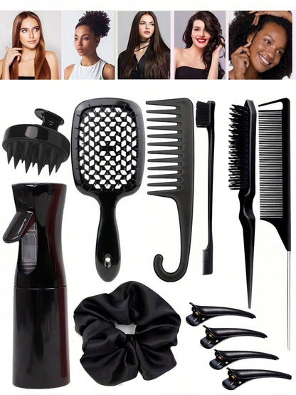 12 Pcs Hair Brush Set With Hair Styling Comb