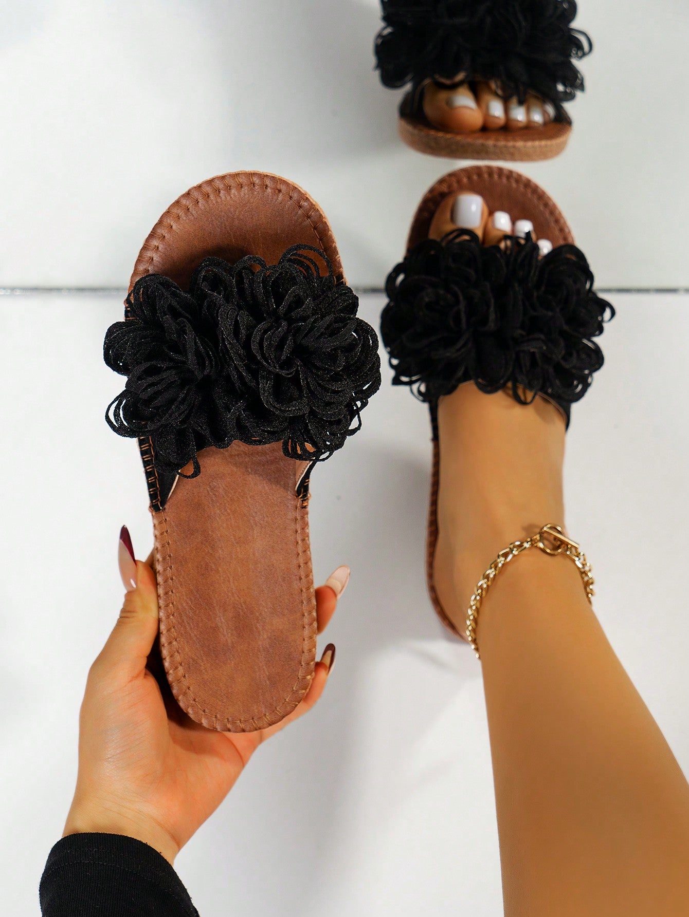 Penny Fabric Bow Slides