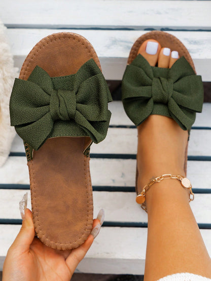 Penny Fabric Bow Slides