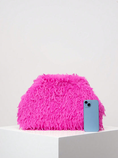 "Seriously On Fly" Glamorous Hot Pink Clutch