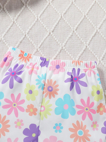 Delilah Flower Printed Ruffle Hem
