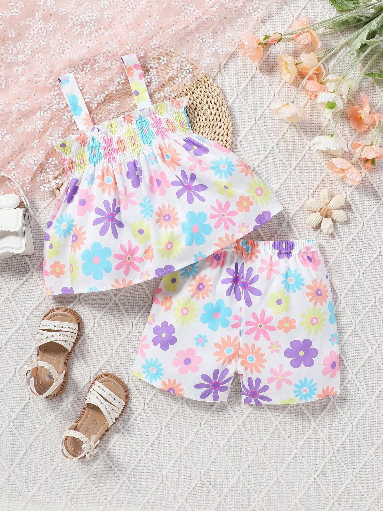 Delilah Flower Printed Ruffle Hem