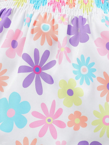Delilah Flower Printed Ruffle Hem