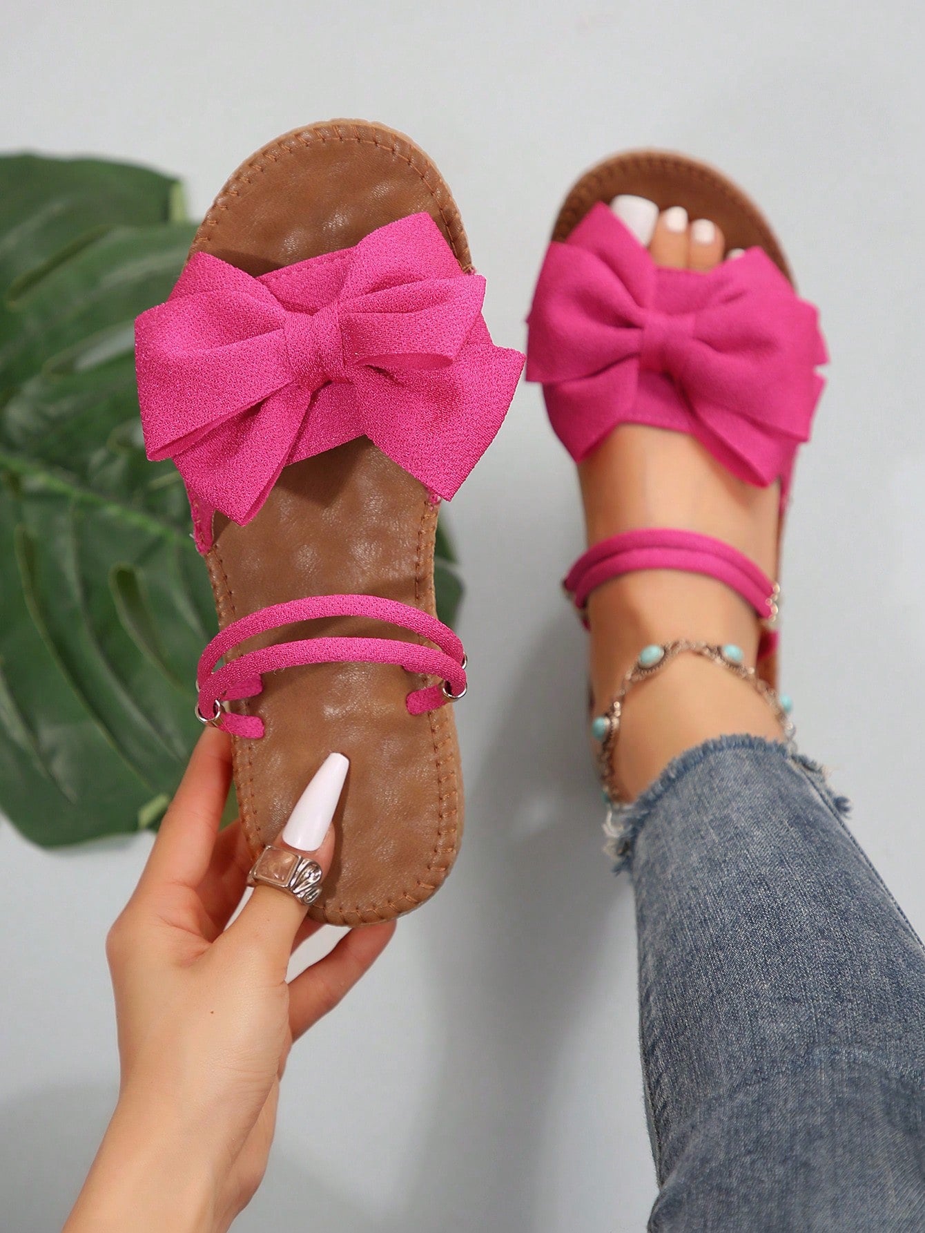 Penny Fabric Bow Slides