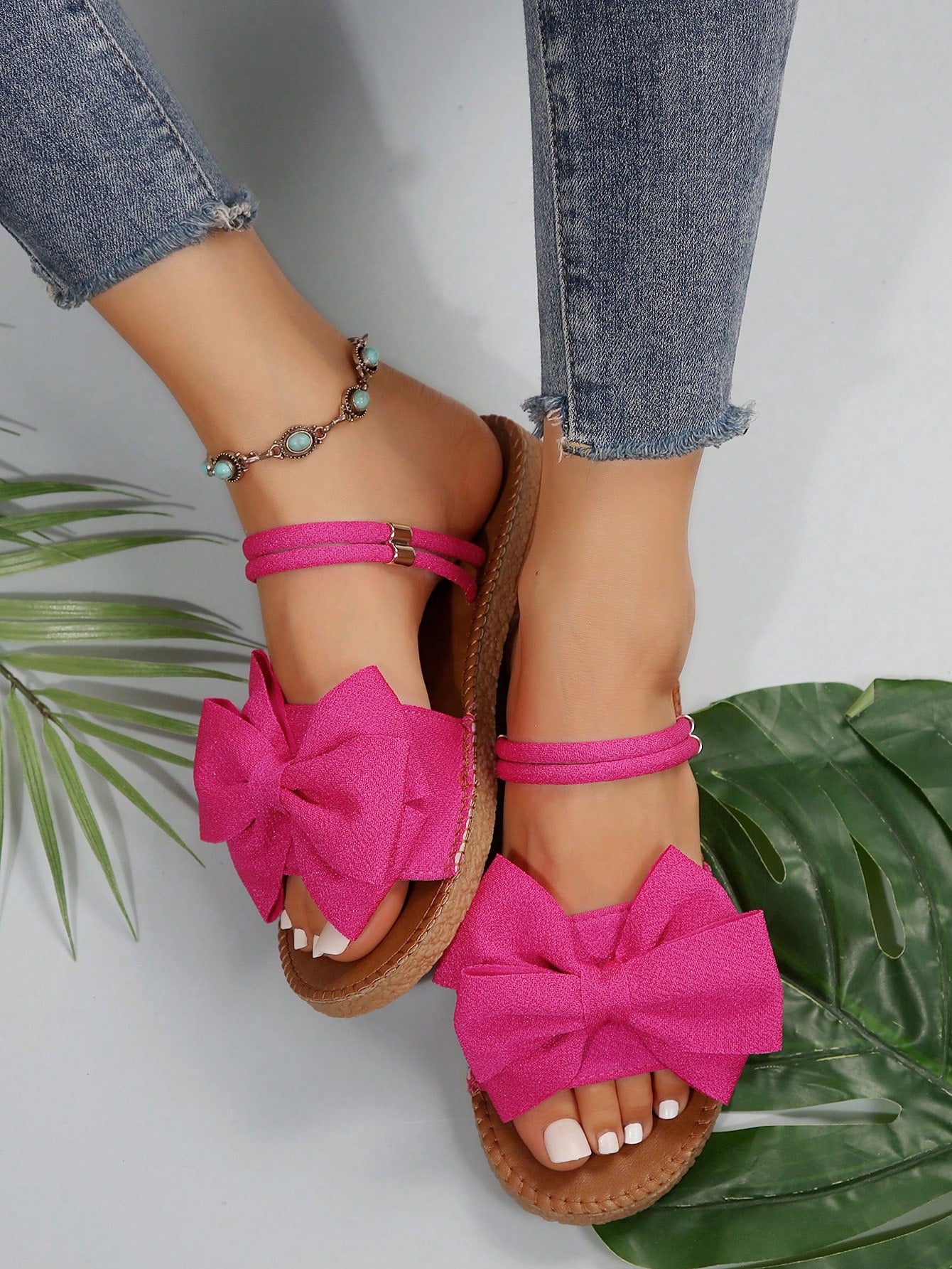 Penny Fabric Bow Slides