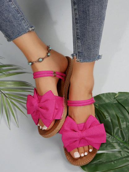 Penny Fabric Bow Slides