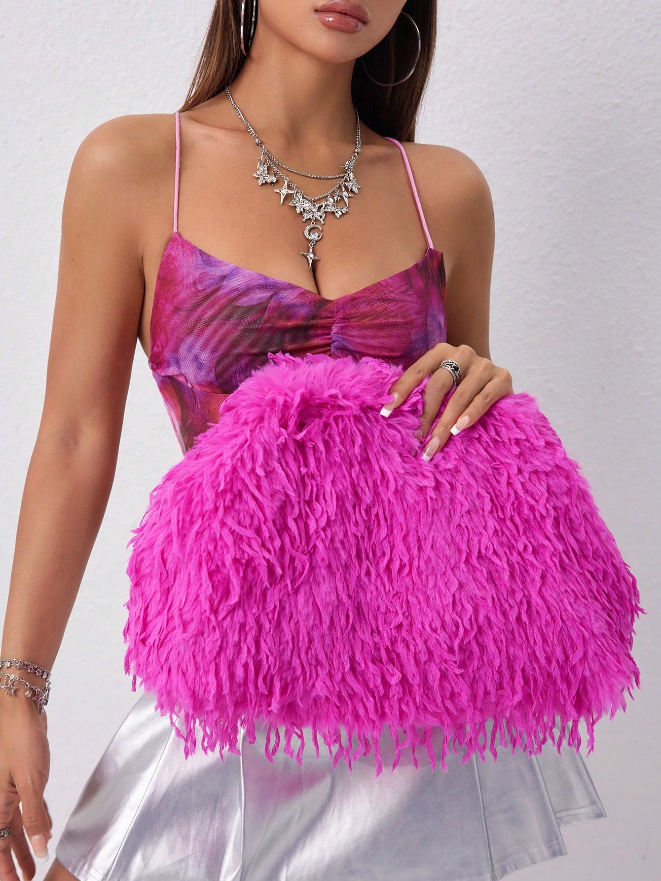 "Seriously On Fly" Glamorous Hot Pink Clutch