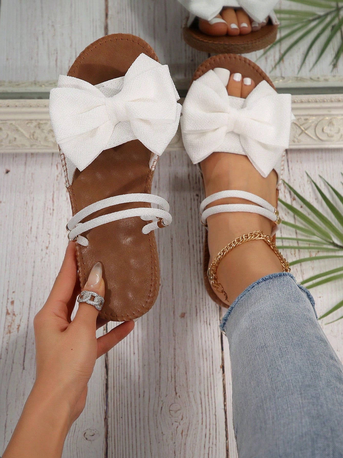 Penny Fabric Bow Slides