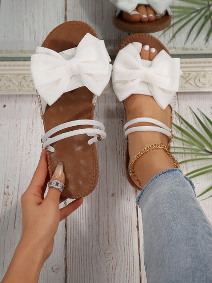 Penny Fabric Bow Slides
