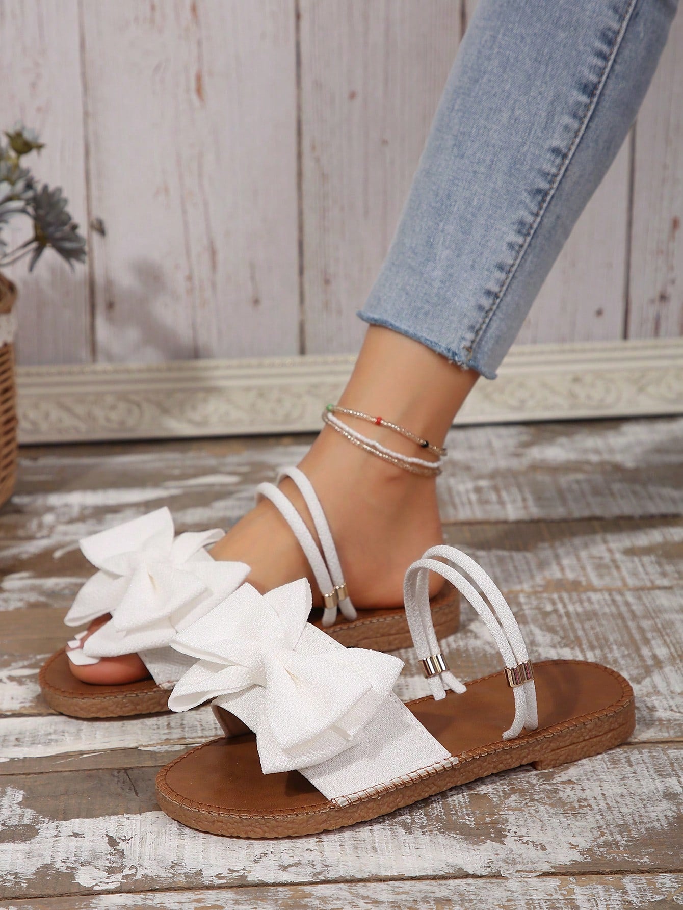 Penny Fabric Bow Slides