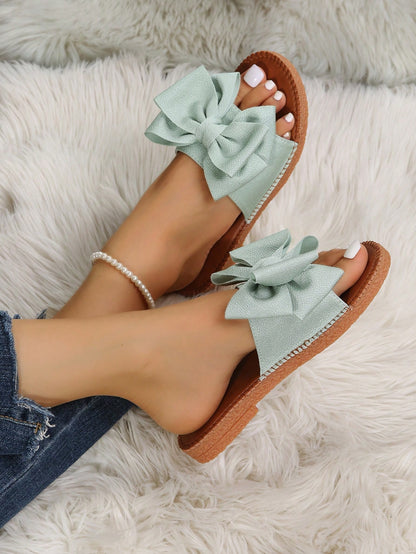 Penny Fabric Bow Slides