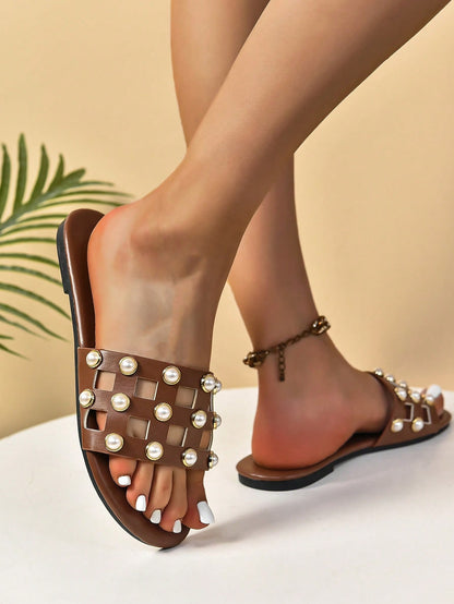 Willow Pearl Glitter Slip Ons