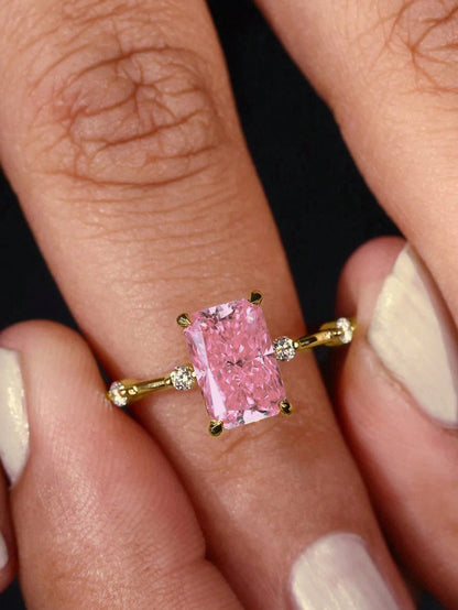 "Princess Vibes" Beautiful Pink Cubic Zirconia Ring