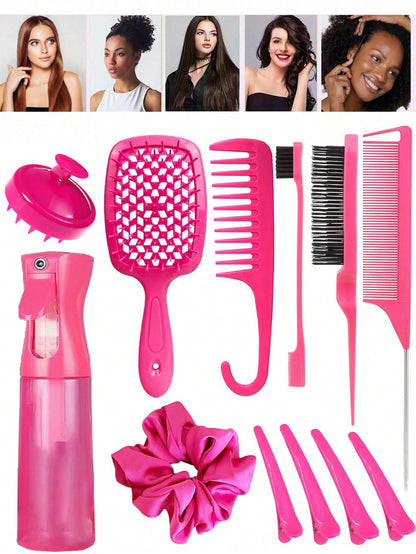 12 Pcs Hair Brush Set With Hair Styling Comb