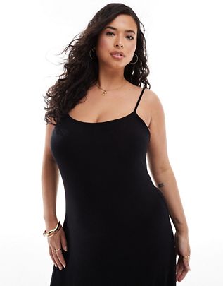 Bonnie ASOS DESIGN Curve scoop back strappy maxi dress