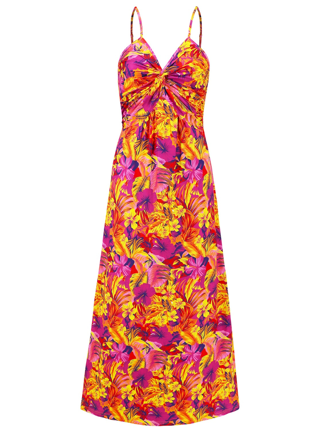 Emma Twisted Printed V-Neck Cami Dress