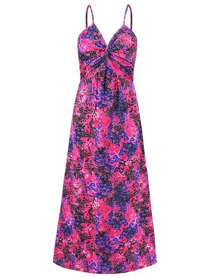 Emma Twisted Printed V-Neck Cami Dress