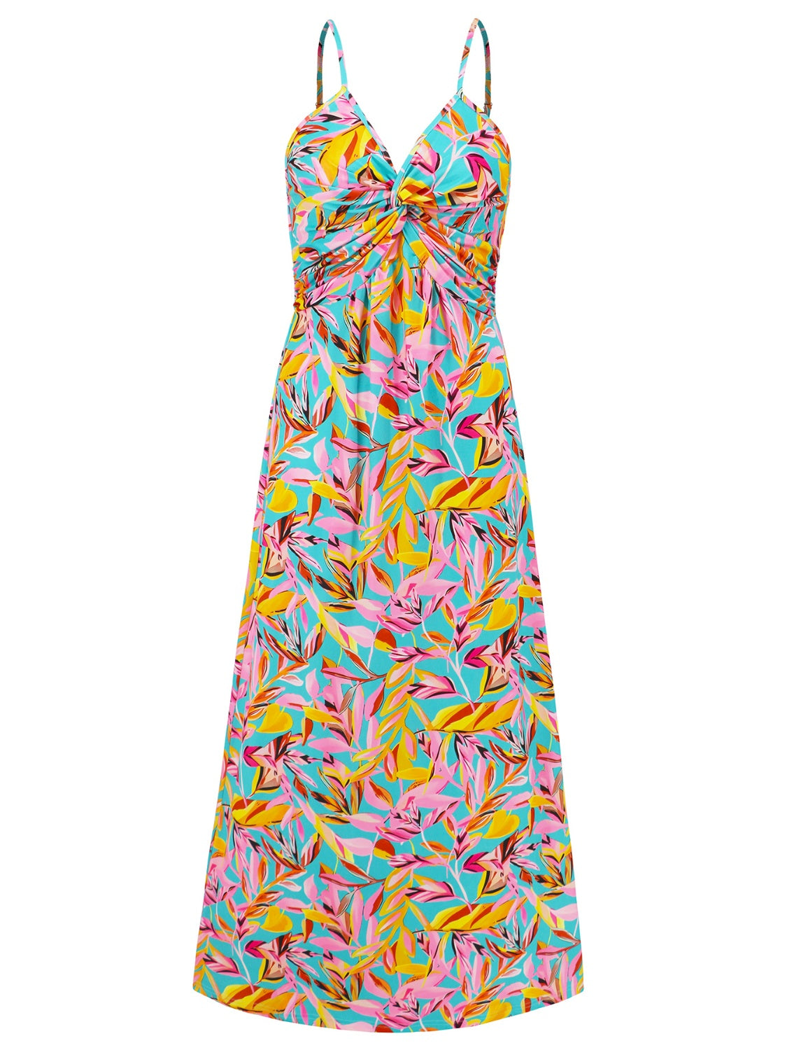 Emma Twisted Printed V-Neck Cami Dress