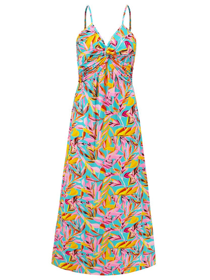 Emma Twisted Printed V-Neck Cami Dress