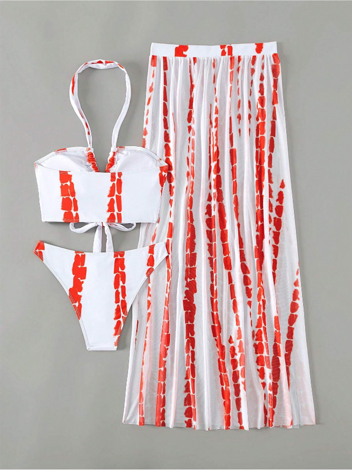 Zenyl Three-Piece Halter Swimsuit