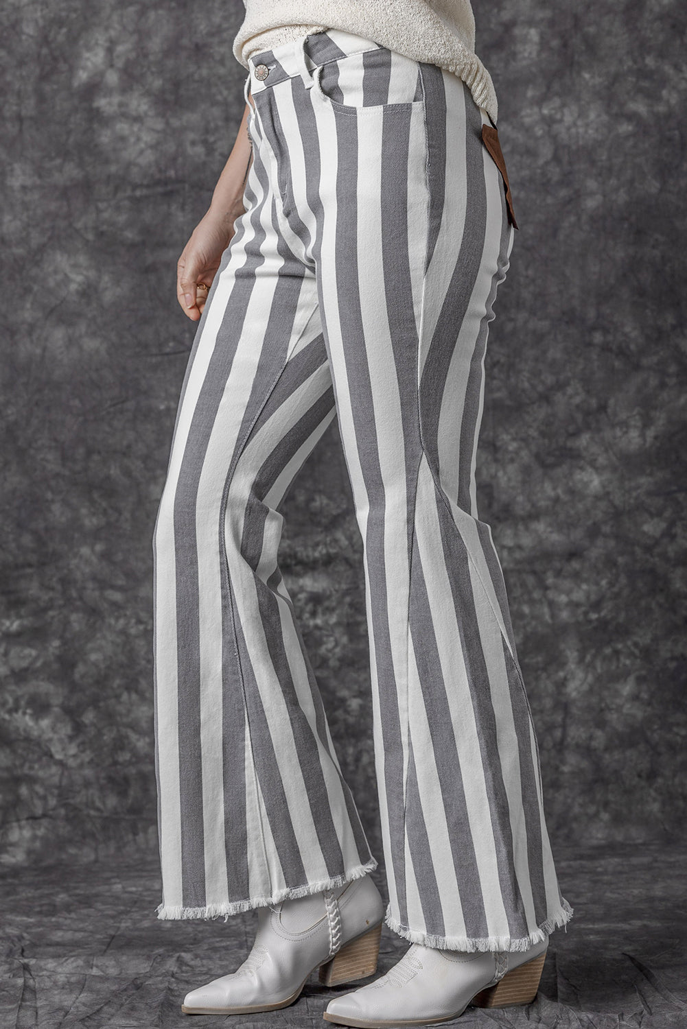Maddie Star Applique Striped Jeans