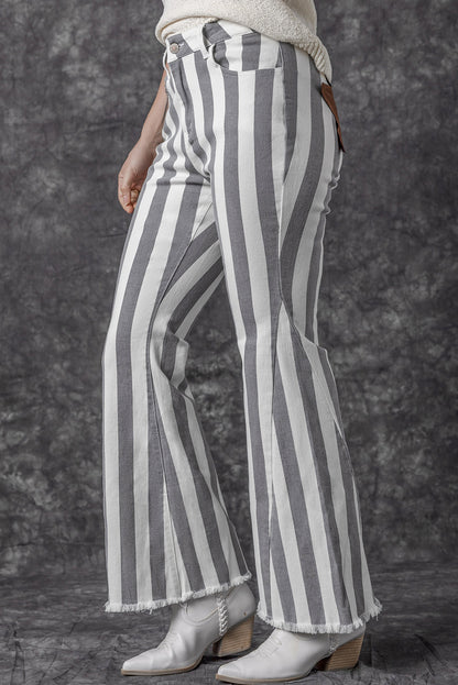 Maddie Star Applique Striped Jeans