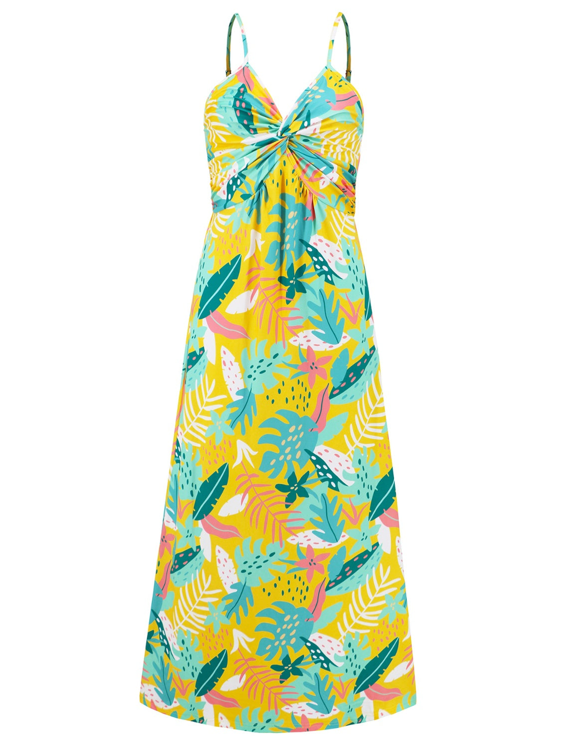 Emma Twisted Printed V-Neck Cami Dress