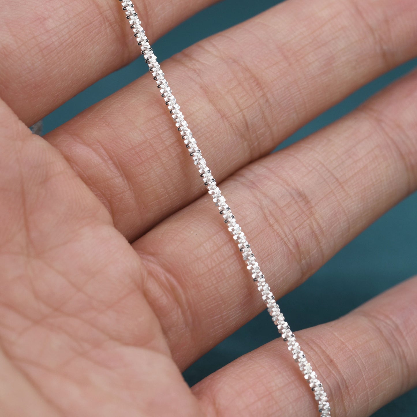 Sterling Silver Sparkle Chain Necklace, Margarita Chain Necklace or Bracelet, Various Length, Sparkly Chain Necklace,  Sparkling Chain