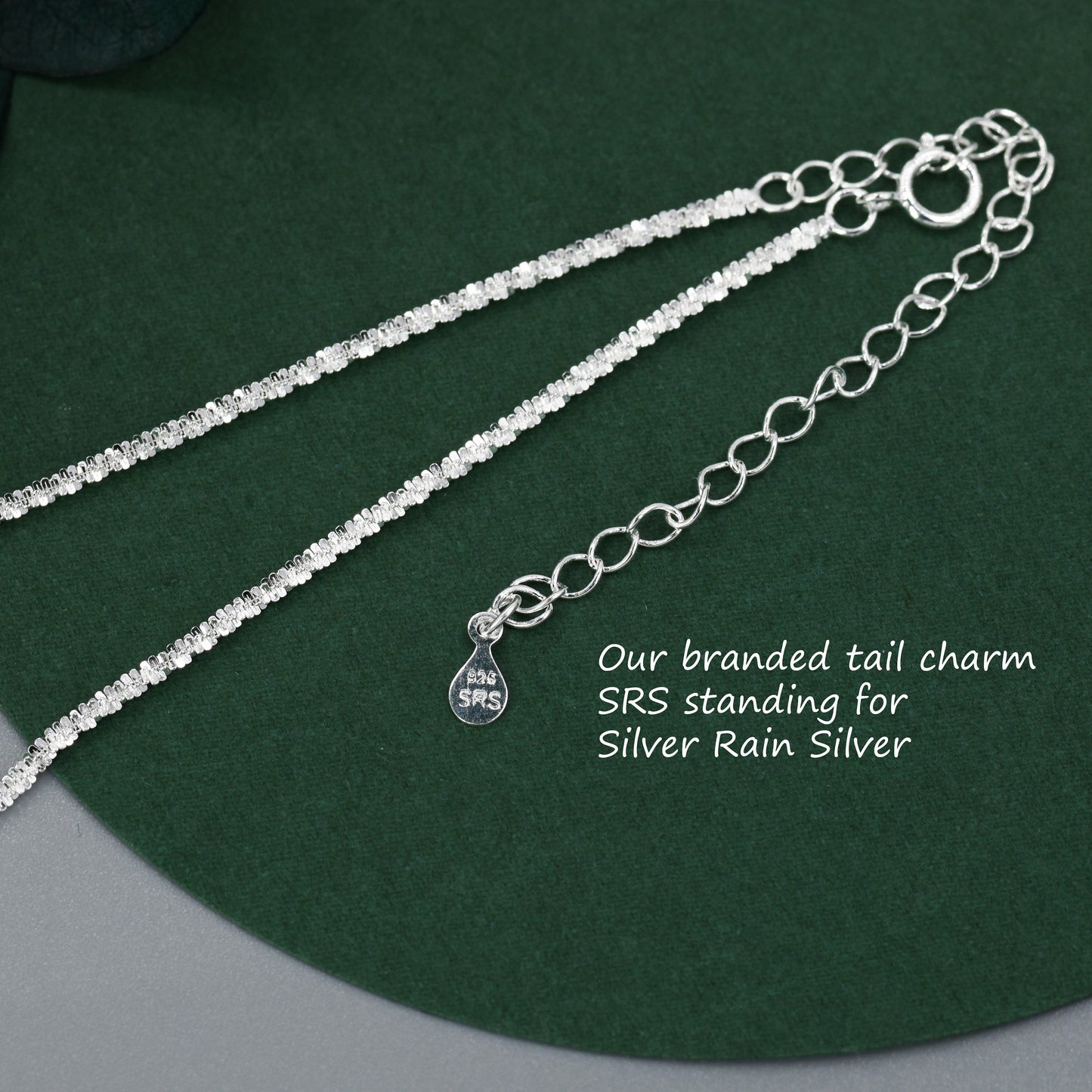 Sterling Silver Sparkle Chain Necklace, Margarita Chain Necklace or Bracelet, Various Length, Sparkly Chain Necklace,  Sparkling Chain