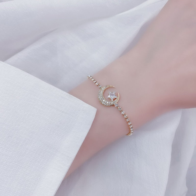 "Elegant Evening" Crystal Cubic Zirconia Pendant Bracelet - Lillian Channelle Boutique