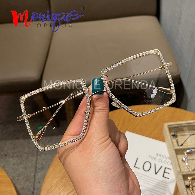 "Bling Beauty" Vintage Square Diamond Eyeglasses - Lillian Channelle Boutique
