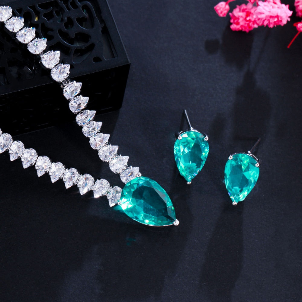 "Vivid Elegance" Water Drop Jewelry Set - Lillian Channelle Boutique