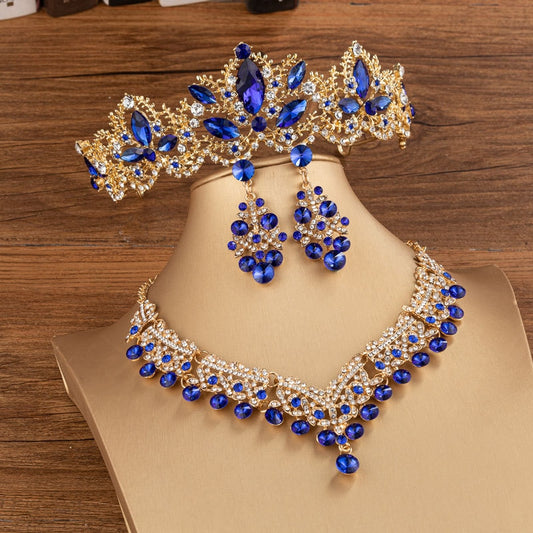 "Kiss My Crown" Crystal Jewelry Sets - Lillian Channelle Boutique