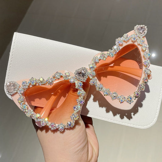 Hazel Diamond Sexy Vintage Heart Sunglasses - Lillian Channelle Boutique
