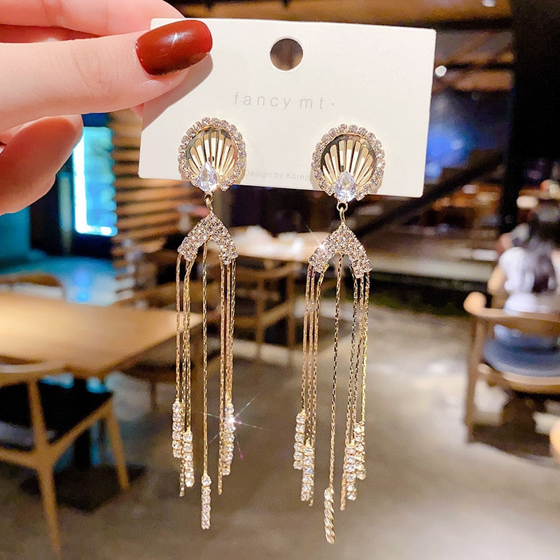 "Fancy Retro" Long Tassel Earrings - Lillian Channelle Boutique