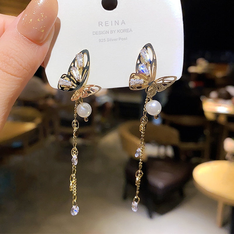 "Fancy Retro" Long Tassel Earrings - Lillian Channelle Boutique