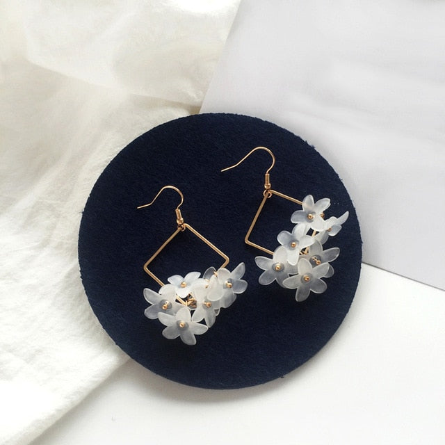 "Handle Your Petals" Handmade Flower Drop Earrings - Lillian Channelle Boutique